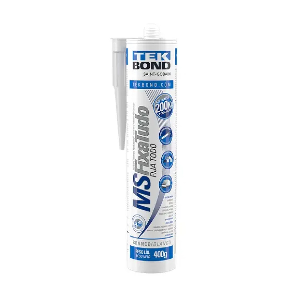 Adesivo MS Fixa Tudo Branco TekBond 400g
