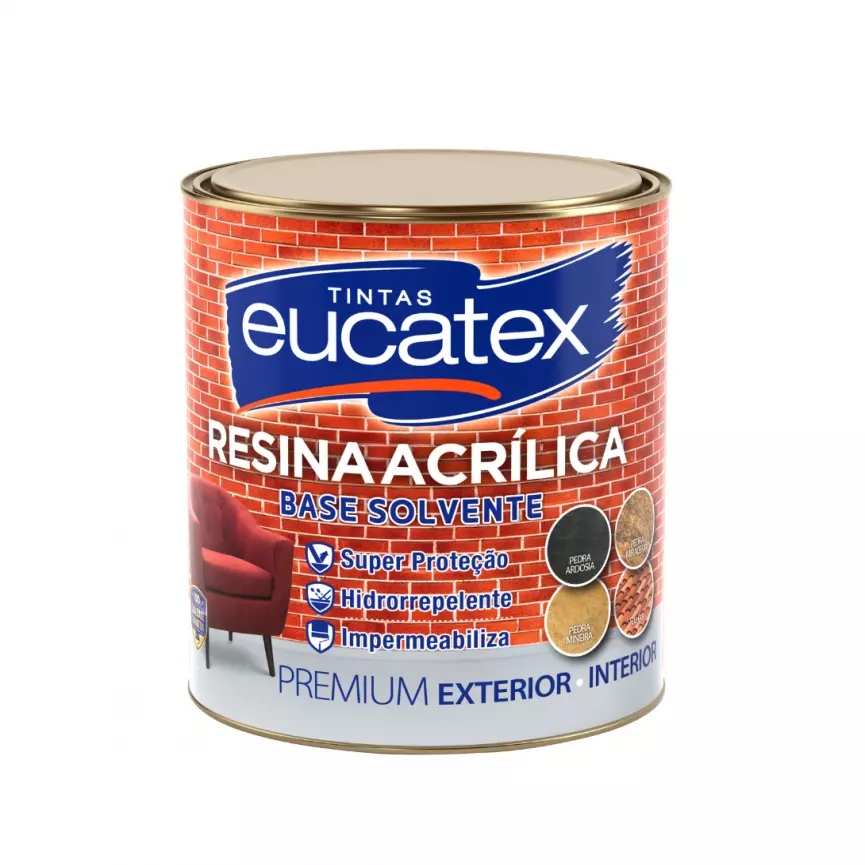 Impermeabilizante Parede Resina Acrílica a Base de Solvente Eucatex 900ml