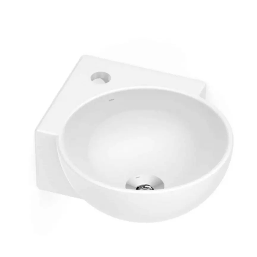 Lavatório de canto suspenso Incepa 41x32x23cm Branco