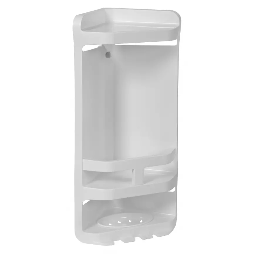 Porta Shampoo Canto PVC Branco Astra KANT3