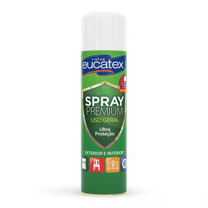 Tinta Spray Eucatex 400ml Branco Fosco