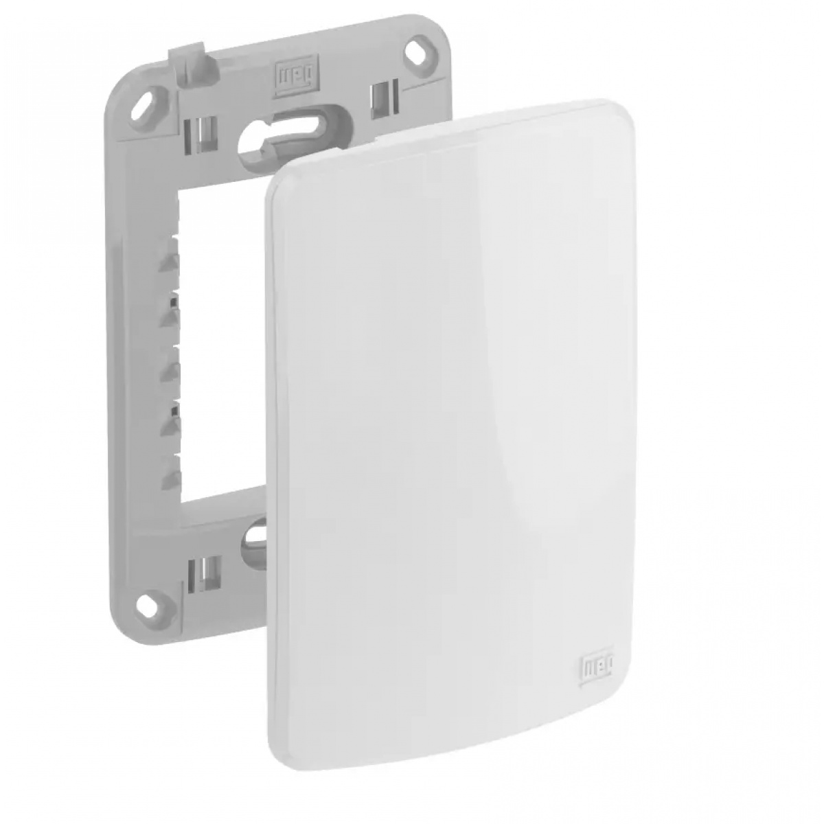 Weg Composé Placa Cega 4x2 Branca com bastidor